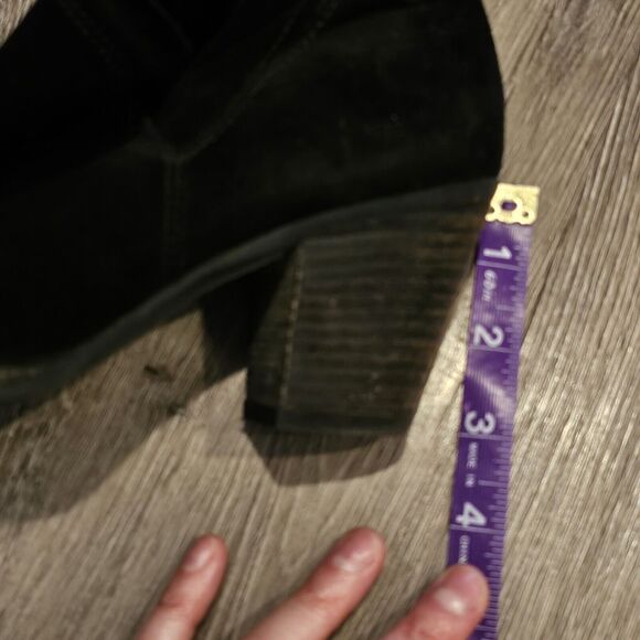 PAUL GREEN Boots Booties Austria NORA Black Suede Med Heel Ankle Size 5 - Picture 6 of 11